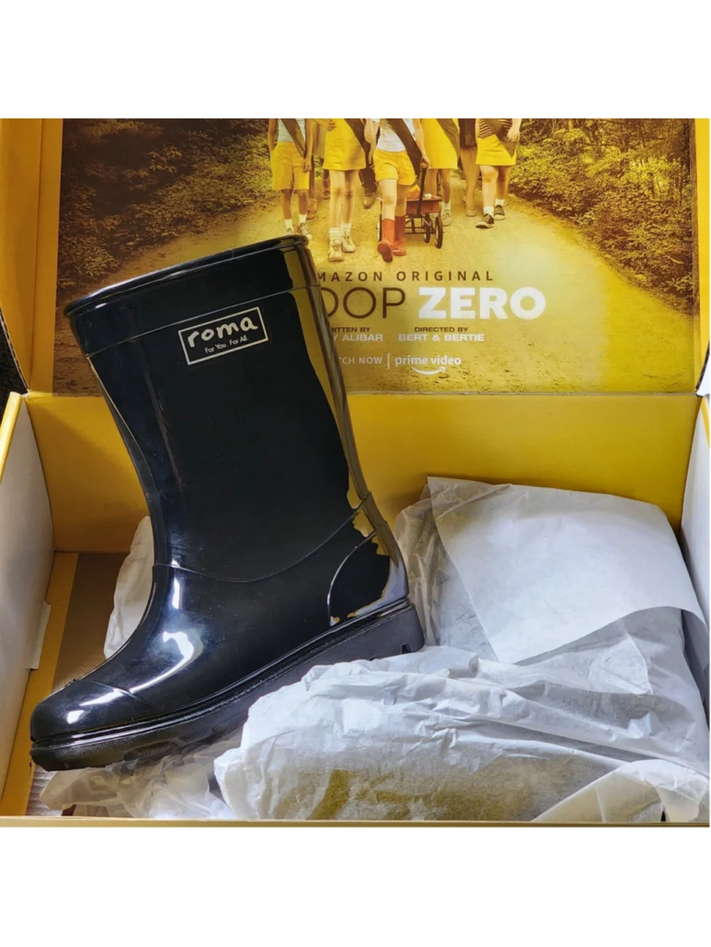 Roma Abel Kids Rain Boots Size 10 US - Black - Troop Zero Edition New In Box